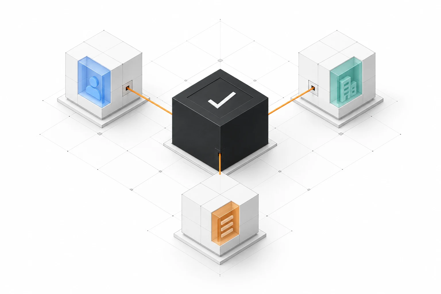 Contacts, entities, and actions connected through the Orderproof AI agent.